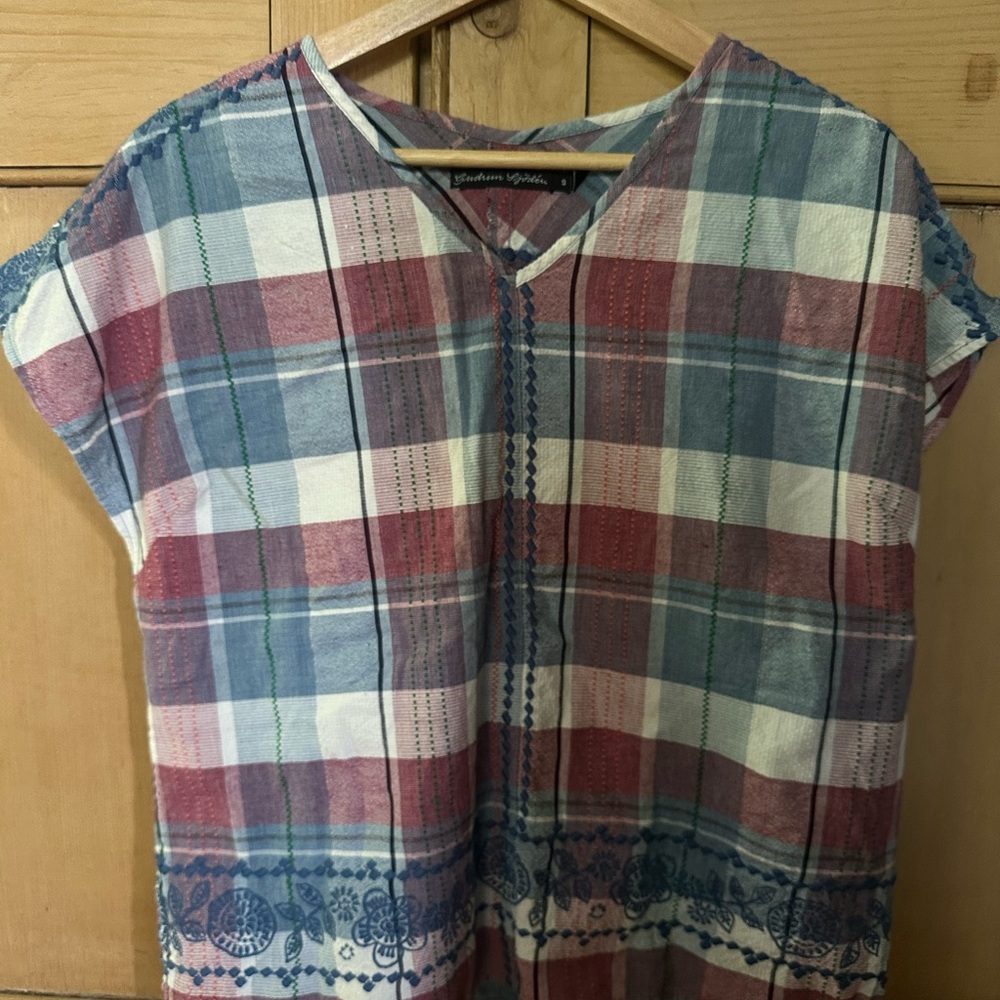 Gudrun Sjoden Multicolor Plaid Top